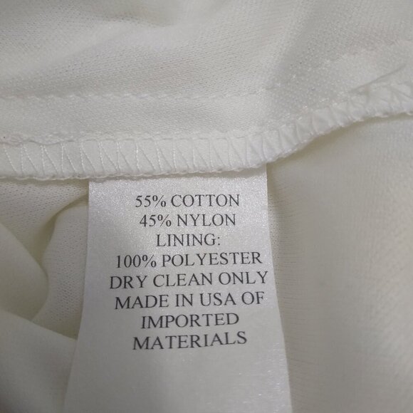 NWT Caroline Rose | Lace Round Neck 3/4 Sleeve Shift Dress Ivory | Size S - Picture 11 of 13